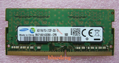 三星4G 1RX8 PC4-2133P-SA0 DDR4 M471A5143DB0-CPB筆電記憶體