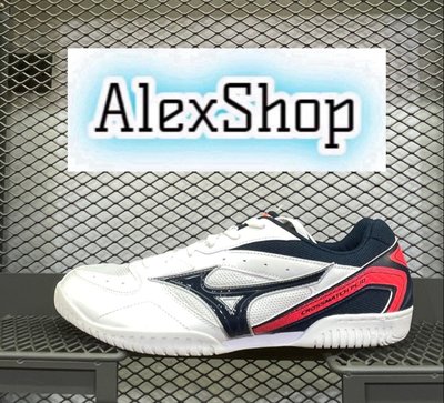 艾力克斯 MIZUNO CROSSMATCH PLIO RX4 男 81GA183014 白黑紅 桌球鞋