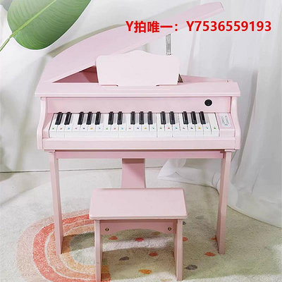 鋼琴兒童三角鋼琴電子琴37鍵可彈奏木質家用樂器玩具禮物男女初學啟蒙