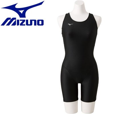 MIZUNO美津濃 基本款 BASIC 女連身泳裝 素面 四角 泳衣 N2MG9C0109 全黑 現貨