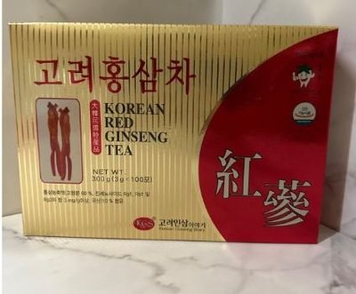 金蔘-6年根韓國高麗紅蔘茶(100入/盒)