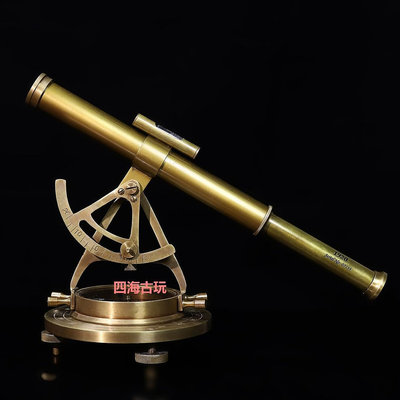 古玩銅雜項古董老貨收藏回流純銅帶指南針望遠鏡西洋老物件舊貨
