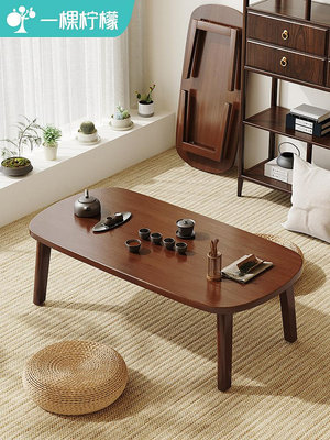 中式可折疊茶幾客廳家用小桌子沙發邊幾小戶型臥室簡約陽台茶幾桌~大麥小鋪