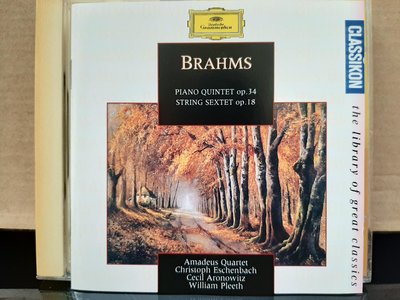 Amadeus qt etc,Brahms:P.quintet,S.sextet,阿瑪迪斯四重奏團，艾森·巴哈等，演繹布拉姆斯:鋼琴五重奏，弦樂六重奏。