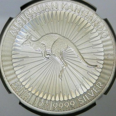鑑定幣（2018澳洲袋鼠_伊莉莎白二世像9999/1盎司銀幣）