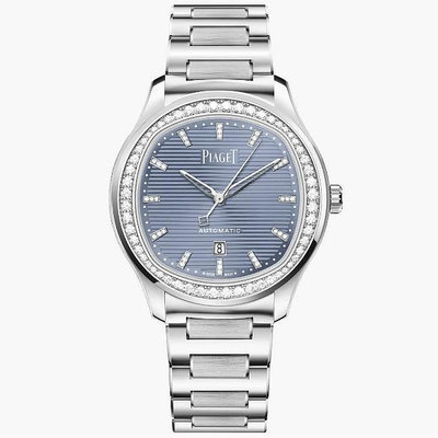 預購 伯爵錶 Piaget Polo系列 Piaget Polo Date腕錶 36mm  G0A47027 機械錶 藍色面盤 精鋼錶帶 鑽石 女錶