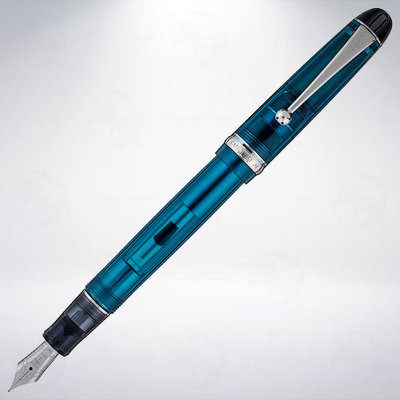 日本 PILOT 百樂 CUSTOM 74 14K 鋼筆: 透明藍/Transparent Turquoise