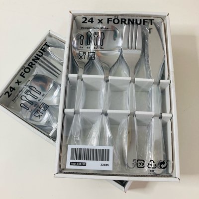 《現貨》【IKEA】不鏽鋼 餐具組（叉子 / 湯匙 / 茶匙 / 刀子）餐具 24件組