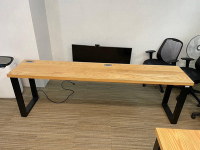 [年強二手傢俱] 240*50實木長桌 八尺辦公桌 電腦桌 工作桌 事務桌 書桌 餐桌 40425611 數量11