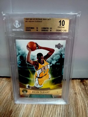 Kevin Durant 07-08 Upper Deck RC 新人卡 金標BGS10級