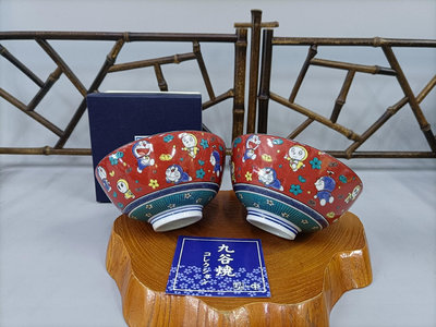 日本回流九谷燒青郊哆啦A夢聯名限量陶瓷米飯碗干飯碗