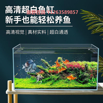 超白魚缸玻璃桌面客廳斗魚金魚烏龜缸訂做大中小長方形金晶水草缸