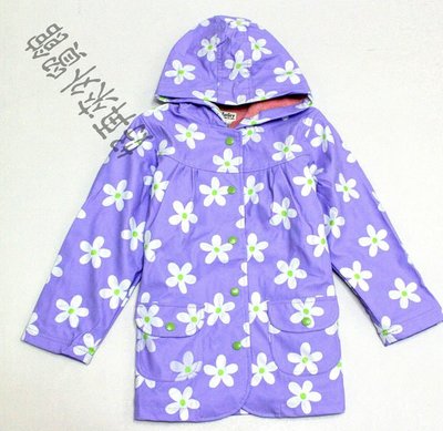 好再來外貿館 清倉 美單Hatley 淡紫色花朵兒童外套 風衣 兒童雨衣 保暖外套
