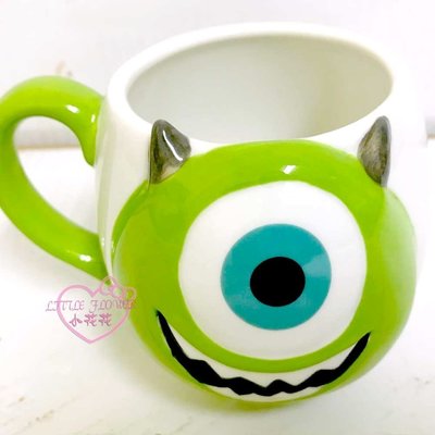 ♥小公主日本精品♥ 迪士尼 大眼仔 大臉造型 陶瓷 綠色 握把馬克杯 喝水 喝茶 必備品 11604204