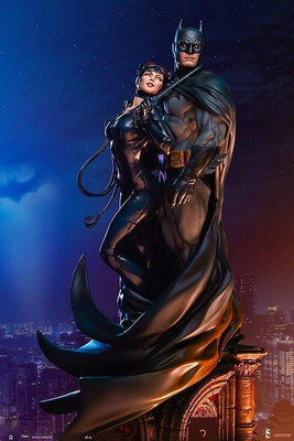 極致優品 正版兵人模型 【新品推薦】Sideshow 20寸 Batman and Catwoman 蝙蝠俠與貓女200618雕像手辦 BR271