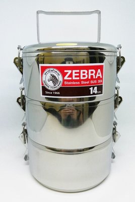 斑馬ZEBRA 3層便當盒活動式飯層 便當盒 提鍋 可獨立活動 304不鏽鋼