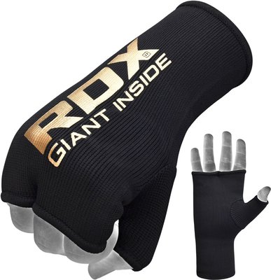 【千里之行】英國RDX半指拳擊手套內襯套可取代手綁帶-黑-另有重訓手套腰帶