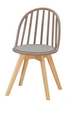 【生活家傢俱】CM-651-1：棕色造型餐椅【台中家具】塑膠椅 書桌椅 洽談椅 休閒椅 北歐風 耐衝擊PP
