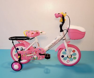 JY 台製 12吋 兒童腳踏車 附籃子跟後貨架 (藍/粉紅色)