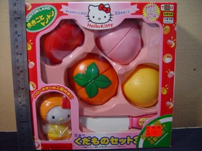 CubeeQ比*日本 TOHO Hello Kitty 水果組合 切切樂 橘子 蘋果 桃子 柿子