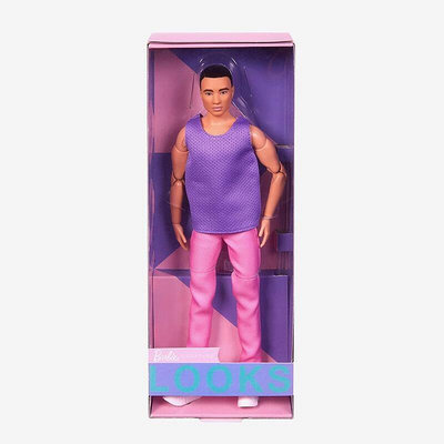 Ken &amp; Barbie #HJW84 _ 收藏型芭比娃娃 _ 2023 Looks時尚名模18關 #17號 肯尼