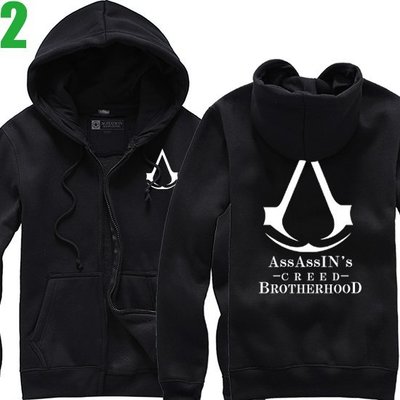 【刺客教條 Assassin's Creed】連帽厚絨長袖經典遊戲外套(共5種顏色可供選購) 購買多件多優惠!【賣場二】