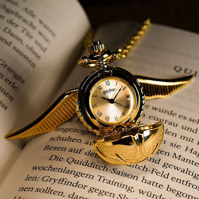 懷錶英國聯名正版哈利波特周邊金色飛賊懷表項鏈魁地奇生日禮物女鍍金