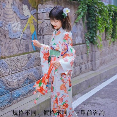 熱銷 cos動漫服 和風櫻之美四季用日本和服女正裝 可愛和服小紋和服