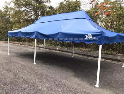 BJJ 3米*6米 特級帆布 藍色 高頂活動帳篷 大型遮陽停車棚 遮雨棚 防疫帳篷 各類活動組合接龍豪華帳篷-附收納袋