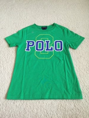 【清倉】Polo Ralph Lauren RL 男童 POLO字樣 綠色 短袖 T 恤 7歲 ~現貨在台