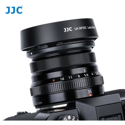 我愛買#黑色JJC副廠Fujifilm遮光罩LH-XF35II遮光罩XF 23mm 35mm F2.0 R WR太陽罩LHXF35II遮陽罩1:2.0富士遮光罩