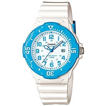【金台鐘錶】CASIO 卡西歐 潛水風格為概念的(女錶 兒童錶) 日期顯示窗 藍白配色面盤 LRW-200H-2B