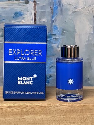 香親香愛～～Mont Blanc 萬寶龍 探尋藍海男性淡香精 4.5ml, Explorer Ultra Blue