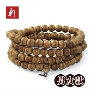 INPHIC-越南惠安黃皮紋沉香木佛珠手鏈手串 款108顆 天然果香