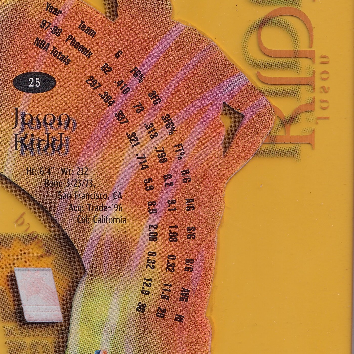 Jason Kidd 1998-99 EX Century #25 Phoenix Suns