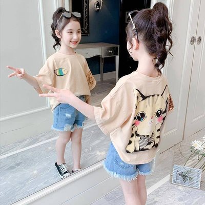 貝貝屋 批發價 女童短袖T卹2020年夏季新款洋氣童裝韓版時髦半袖兒童夏裝上衣潮
