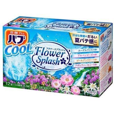 【JPGO】日本製 Kao 花王 COOL涼感碳酸入浴劑 泡澡泡湯 12錠~Flower Splash#378