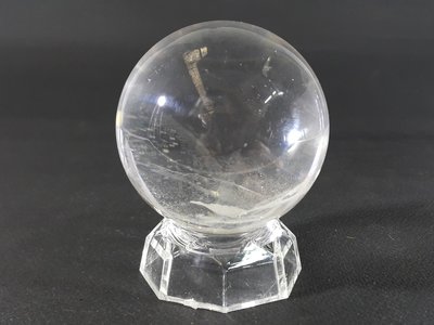 [銀九藝] 直徑~6.8公分 440公克 天然白水晶球 吉祥擺件 (11)