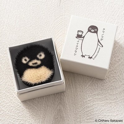 日本本土 企鵝x熊野筆合作款 小魔怪 蘑菇刷 化妝刷~彩妝 精華露 香精
