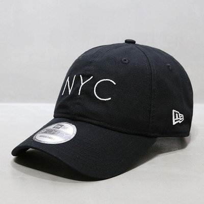 【現貨】NewEra帽子韓國代購新款9FORTY軟頂大標NYC鴨舌帽MLB棒球帽黑色潮