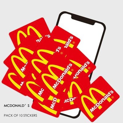 麥當勞 MCDONALD'S™ 潮牌 行李箱 旅行箱 小貼紙 電腦 手機 【10枚入】