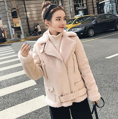 💎👗韓版冬季羊羔毛棉衣麂皮絨外套 氣質時尚加絨保暖短外套