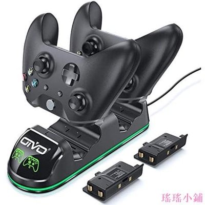 瑤瑤小鋪兼容 Xbox One 控制器的控制器充電器, 帶更新的 LED 錶帶的雙充電站, 遠程充電器 Do