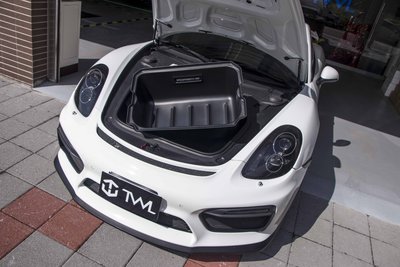 TWL台灣碳纖 Porsche 保時捷 718 981 Cayman Boxster GTS 原廠防水置物箱