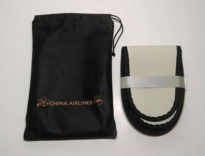 CHINA AIRLINES華航拖鞋/中華航空/室內拖鞋/收納袋/黑質感過夜包/飛機過夜包/經濟艙/商務艙/機上用品