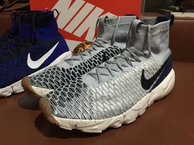 NIKE AIR FOOTSCAPE MAGISTA FLYKNIT WOVEN 灰白藍 編織 彩虹 襪套 呂布鞋