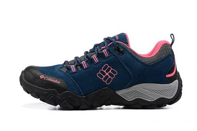 Columbia哥倫比亞登山鞋女 防水徒步鞋戶外鞋慢跑鞋旅遊爬山鞋子 藍粉色36-40