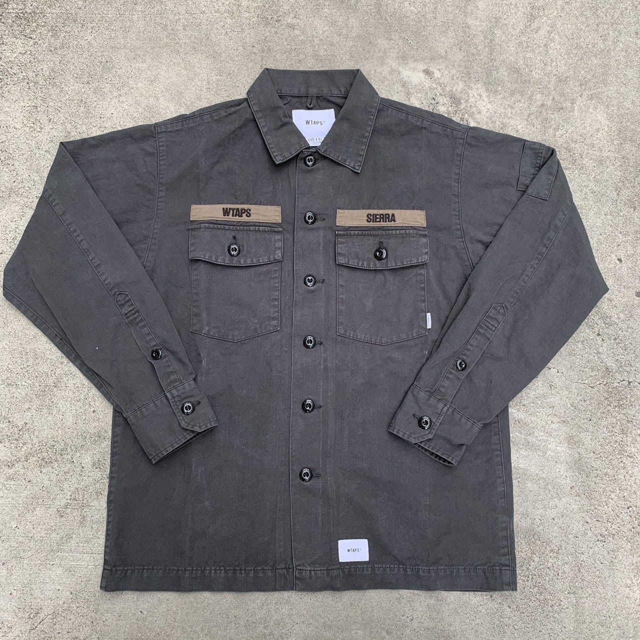 LimeLight 19SS WTAPS BUDS LS 01 SHIRT. COTTON. SERGE 黑