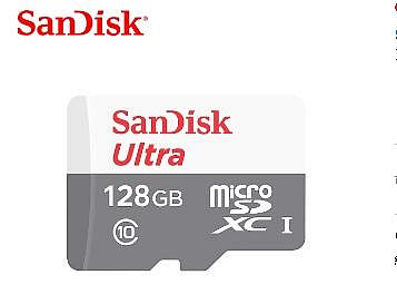 現貨 可自取 SanDisk 晟碟 Ultra microSD UHS-I 128GB 記憶卡-白 公司貨 100MB