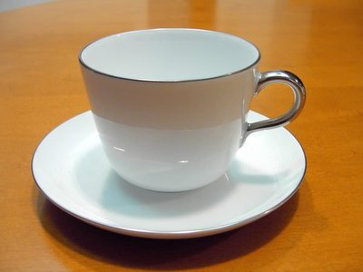 日本製 OKURA 大倉陶園 早餐杯(WHITE銀) 1客/2pcs
